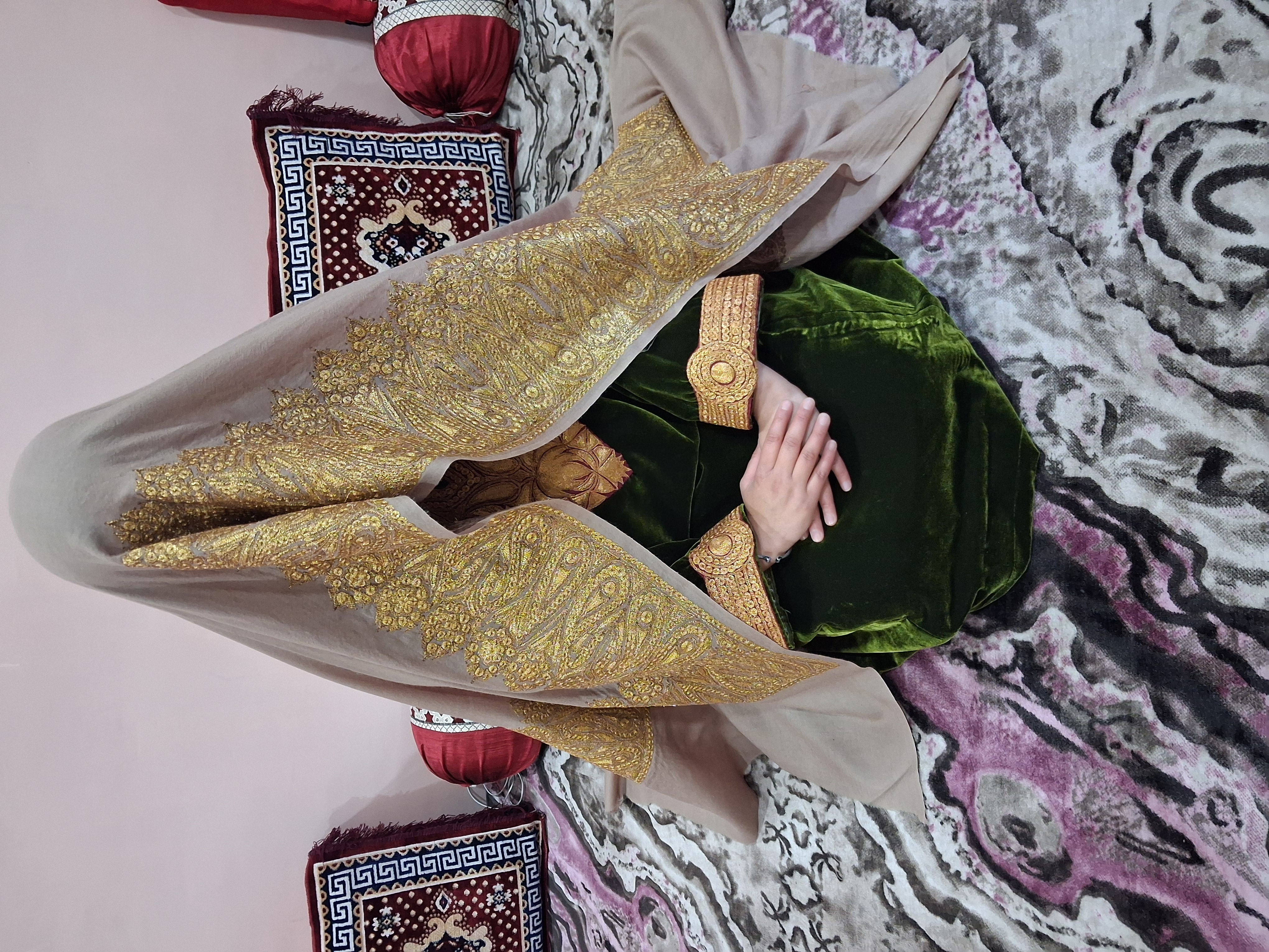 Bridal Shawl — Draped Front View